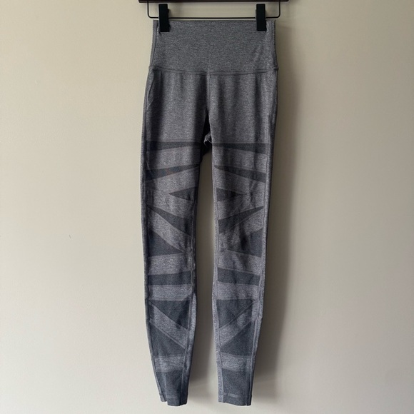 LULULEMON Wunder Under HR Tight SE Tech Gray Leggings w/ mesh detail Size 4 - Picture 1 of 5